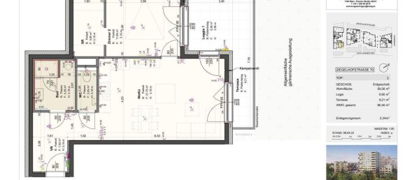 Квартира с 2 комнатами в Вена, Австрия № 129300 4