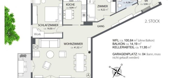 3 rooms Apartment in Wahring, Austria No. 202542 3