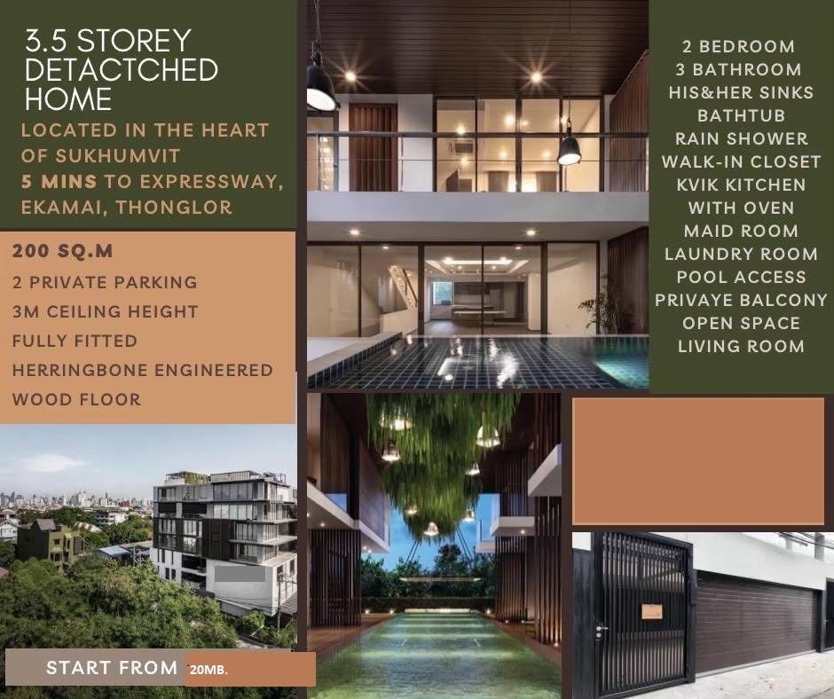 2 Schlafzimmer Stadthaus in Phra Khanong, Thailand, Nr. 65763