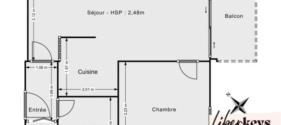 Квартира с 2 комнатами в Динар, Франция № 308929 13