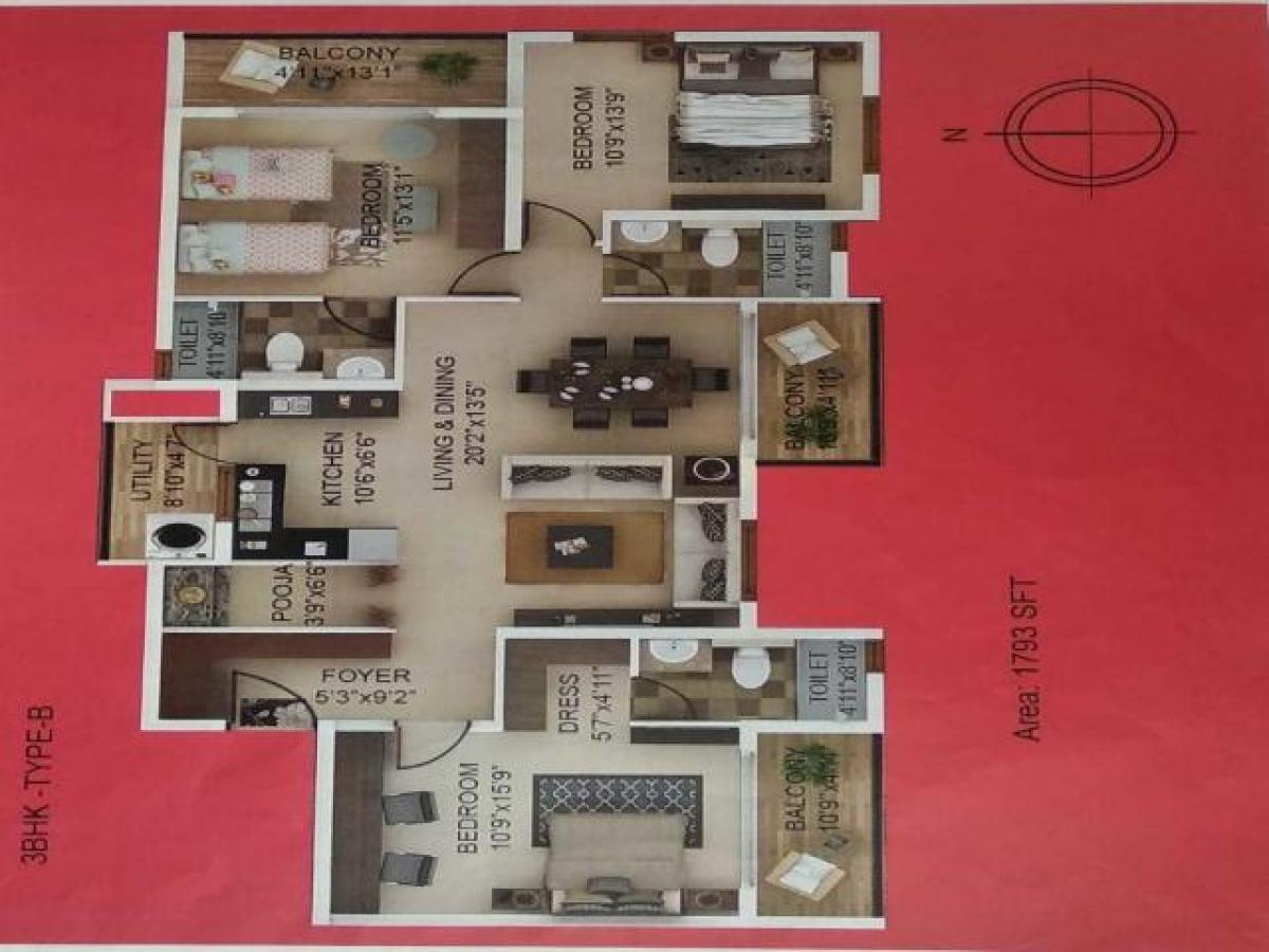 3 bedrooms House in Bangalore, India No. 49202