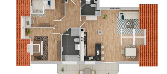 Квартира с 2 спальнями в Ludwigsburg, Германия № 269037 16