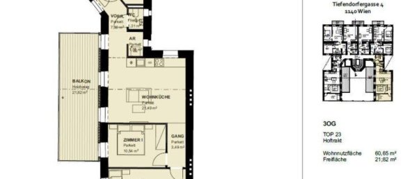 3 rooms Apartment in Penzing, Austria No. 152299 13