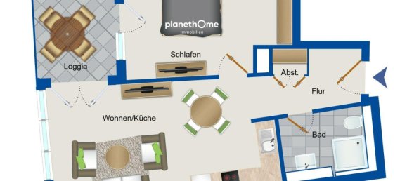 2غرفة شقة في Lubeck, Germany رقم 86620 14