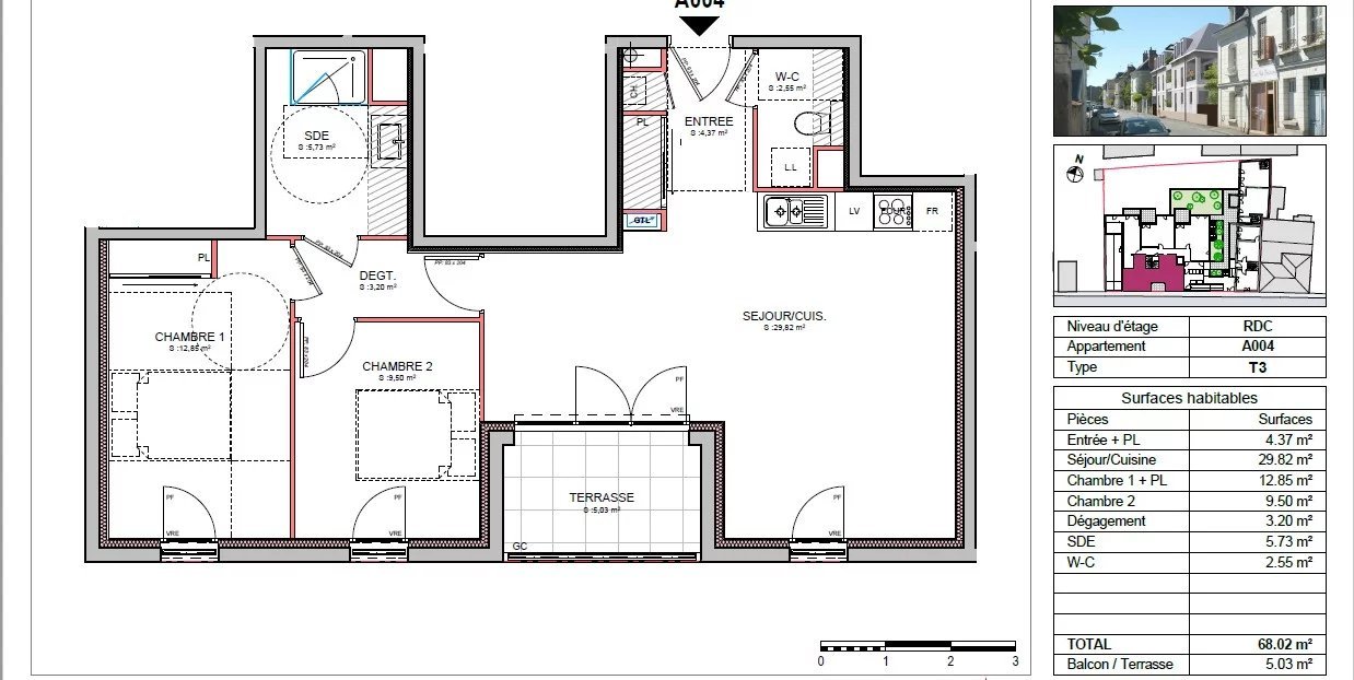 2 bedrooms Apartment in Saint-Avertin, France No. 152423