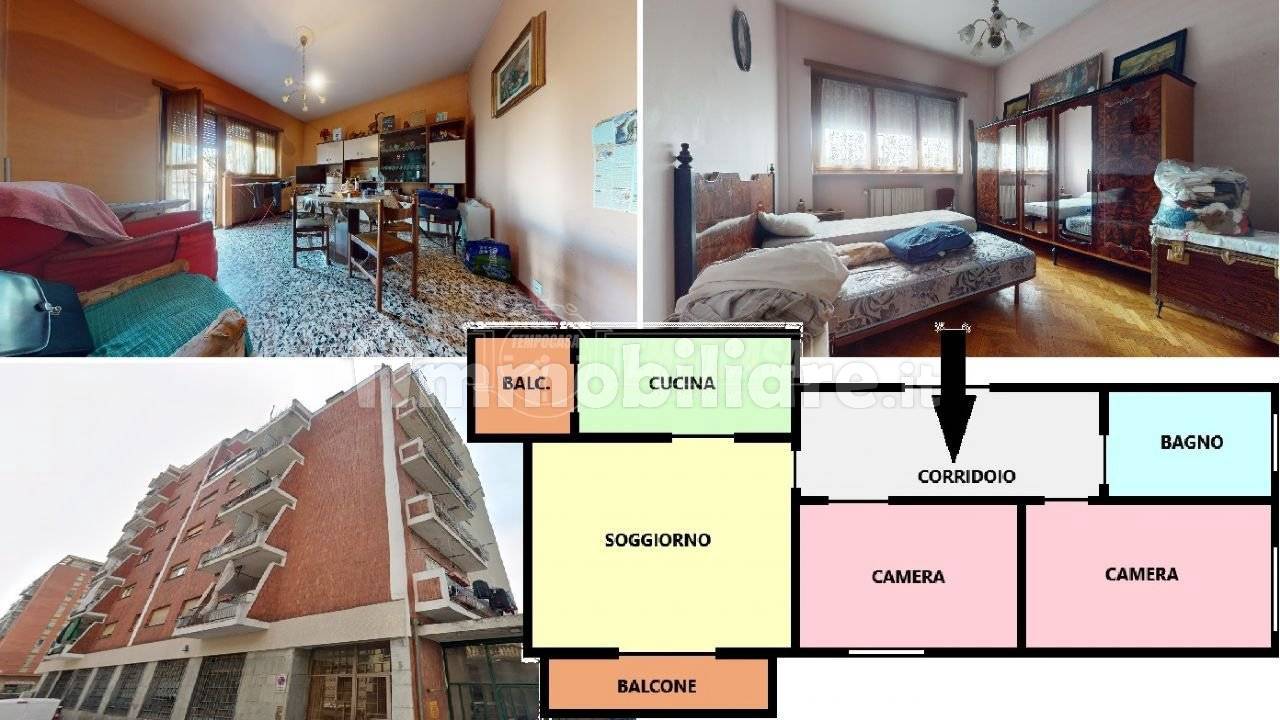 Квартира с 2 спальнями в Турин, Италия № 89401