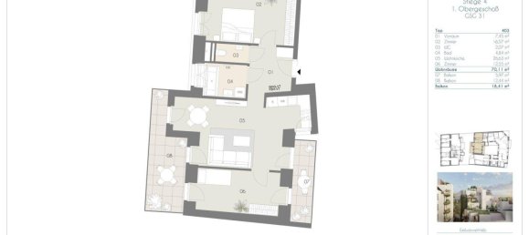 Квартира с 3 комнатами в Виден, Австрия № 241644 12