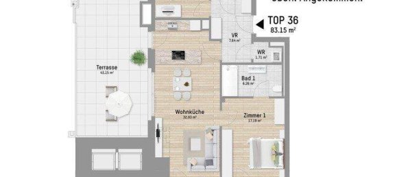 Квартира с 3 комнатами в Вена, Австрия № 243923 8