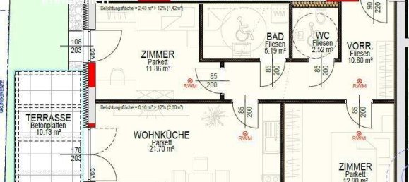 Квартира с 3 комнатами в Лафниц, Австрия № 187397 4