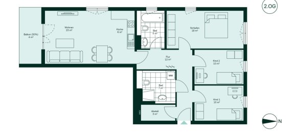 3 Schlafzimmer Wohnung in Frankfurt an der Oder, Germany, Nr. 25661 11