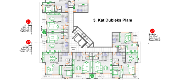 Wohnung 1+1 in Konakli, Turkey, Nr. 31269 8