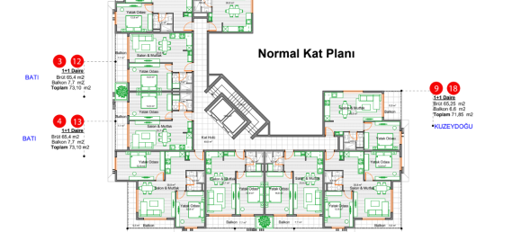 Wohnung 1+1 in Konakli, Turkey, Nr. 31269 7