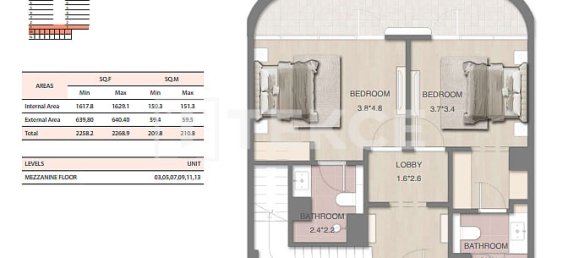 Apartamento T2 em Ras Al Khaimah, UAE N.º 200694 13