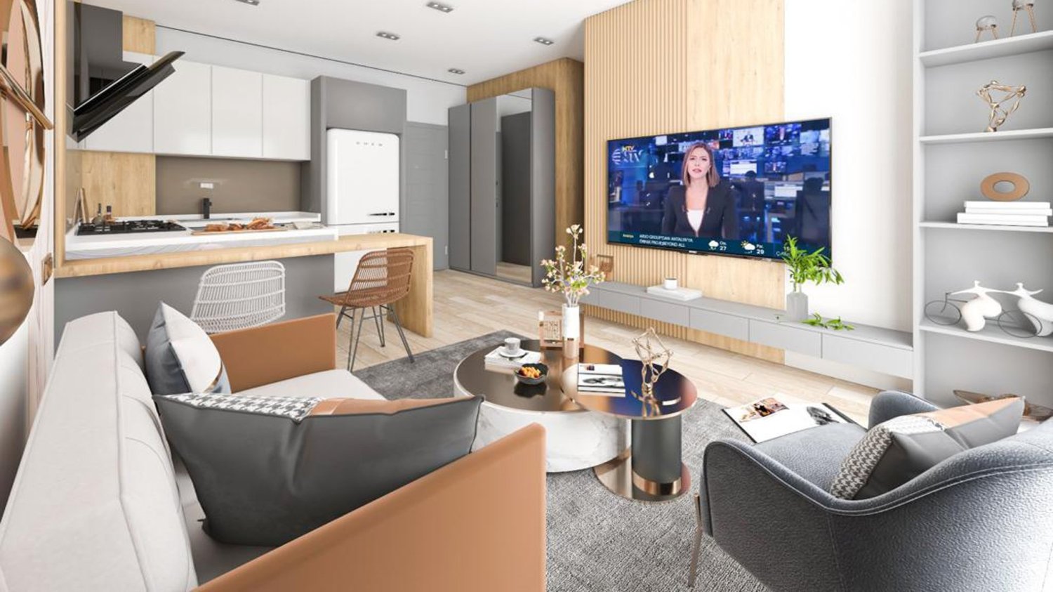 Wohnung 1+1 in La Bella, Aksu, Turkey, Nr. 40111