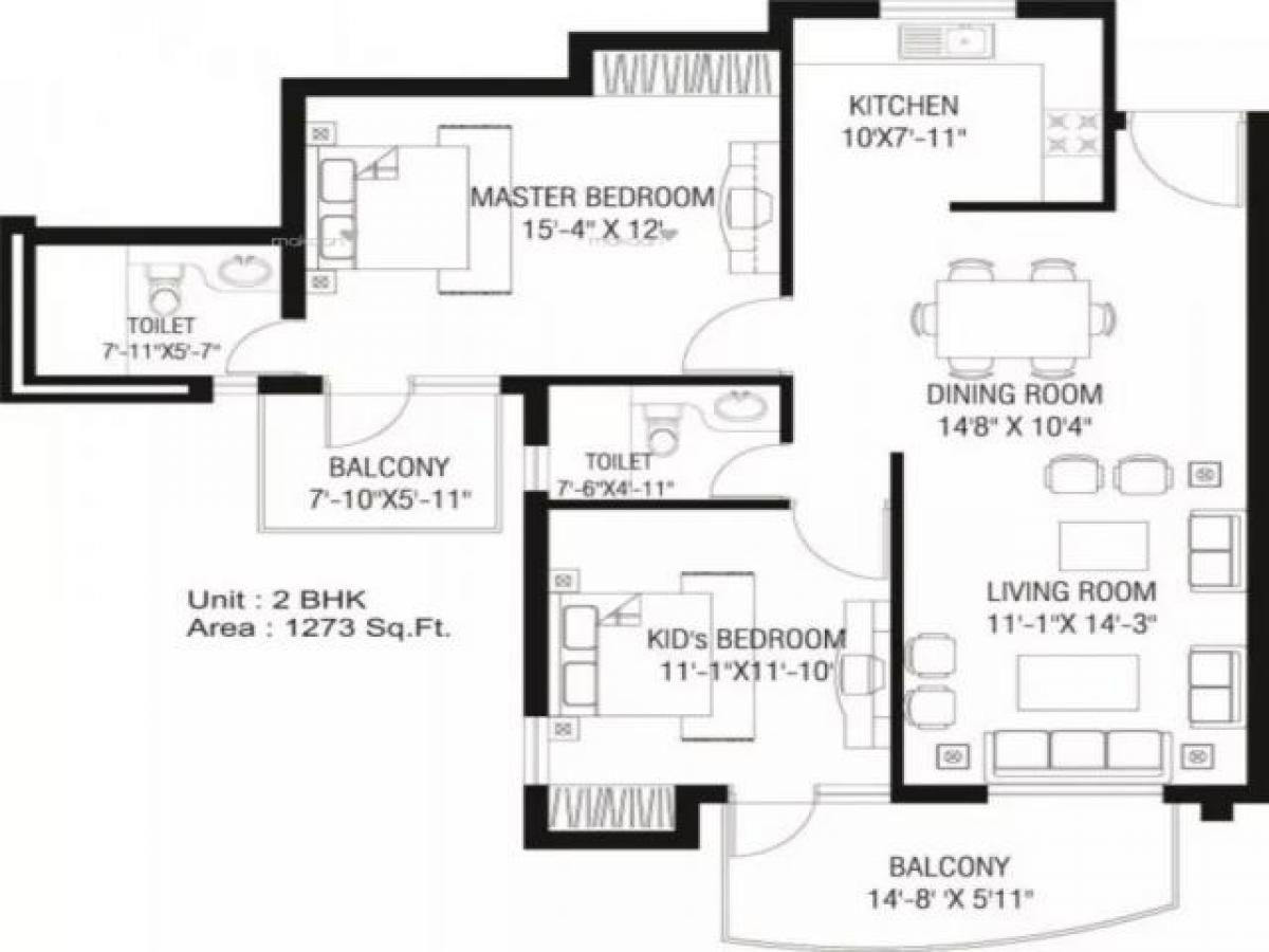 2 bedrooms House in Faridabad, India No. 12575