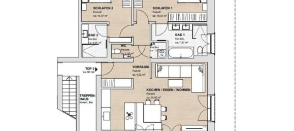 3-Zimmer Wohnung in Reith bei Kitzbühel, Austria, Nr. 203276 2