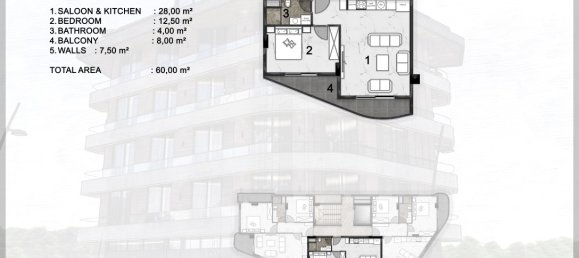 2 rooms Apartment in Oba, Turkey No. 22075 16