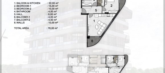 2 rooms Apartment in Oba, Turkey No. 22075 17