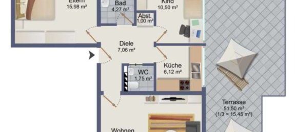 2 غرف نوم شقة في Munich, Germany رقم 220840 10