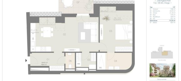 2 rooms Apartment in Wieden, Austria No. 2040 12