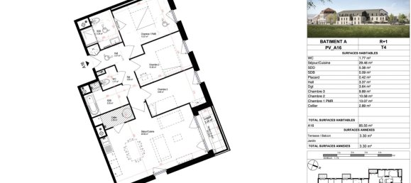 3 chambres Appartement à Phalempin, France No. 73497 2