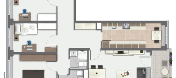 Квартира с 4 комнатами в Висбаден, Германия № 86634 13