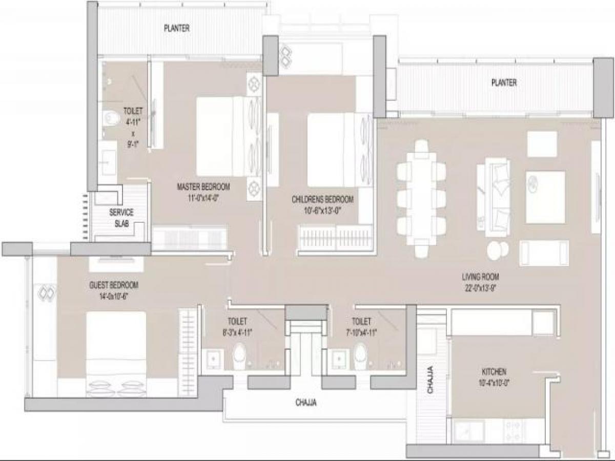 3 Schlafzimmer Haus in Mumbai, India, Nr. 42693