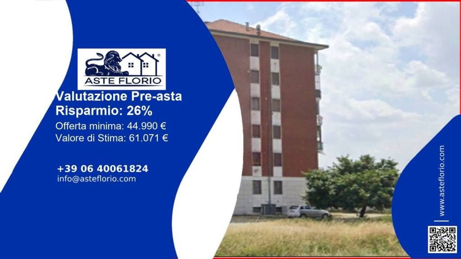 2 rooms Apartment in Crescentino, Italy No. 306621