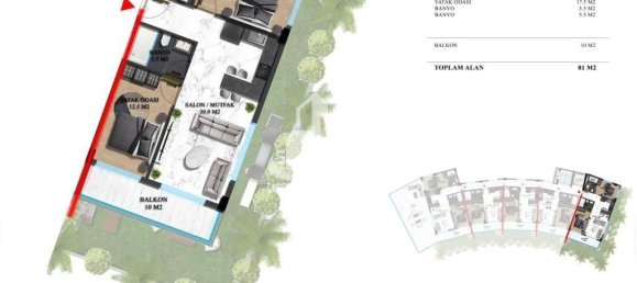 Wohnung 1+1 in Oba, Turkey, Nr. 8730 12