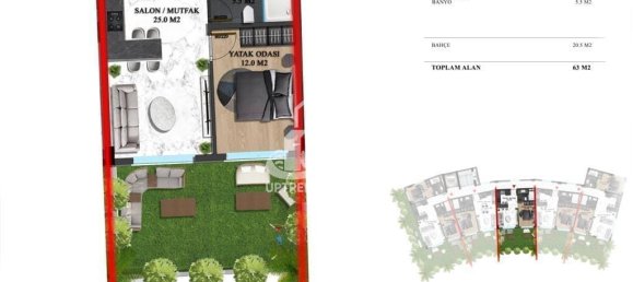 Wohnung 1+1 in Oba, Turkey, Nr. 8730 14