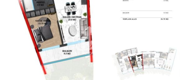 Wohnung 1+1 in Oba, Turkey, Nr. 8730 19