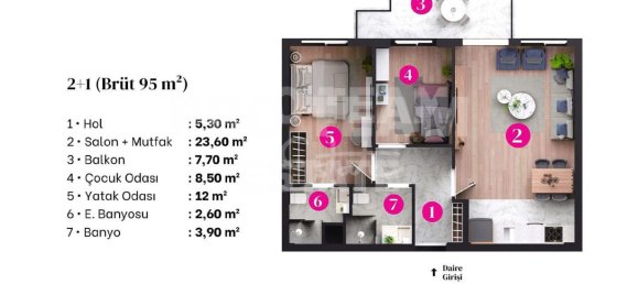 3 rooms Apartment in Altintash, Turkey No. 27867 16