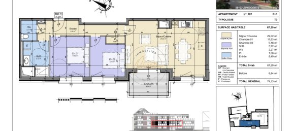 Apartamento de 3 dormitorios en Zuydcoote, France No. 45287 2