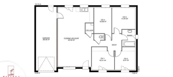 3 bedrooms House in Champniers, France No. 333769 9