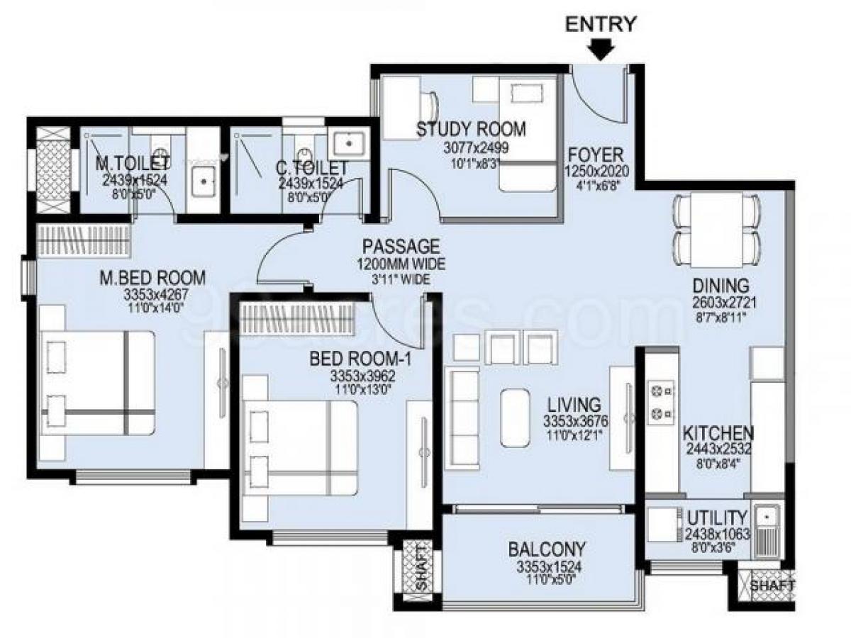 2 bedrooms House in Bangalore, India No. 44033