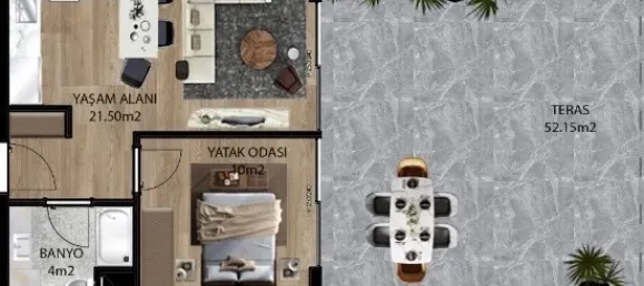 Apartment 1+1 in Aksu, Turkey No. 33076 6