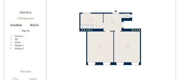 2غرفة شقة في Mariahilf, Austria رقم 239737 3