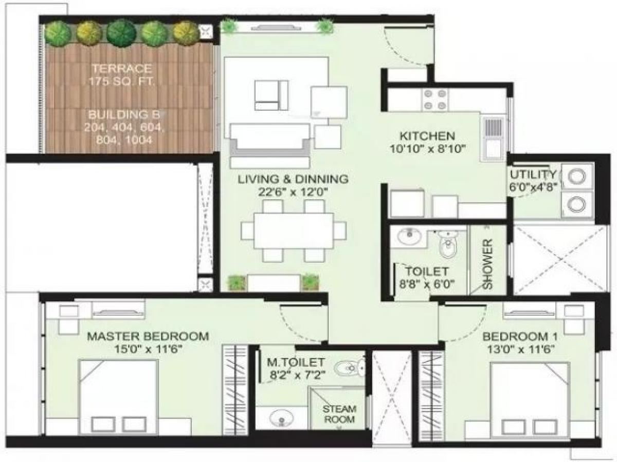 Дом с 2 спальнями в Пуна, Индия № 16490