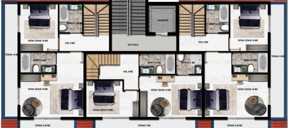 2 rooms Penthouse in Oba, Turkey No. 9556 13