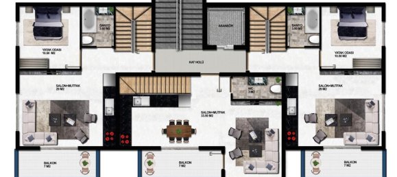 2 rooms Penthouse in Oba, Turkey No. 9556 12