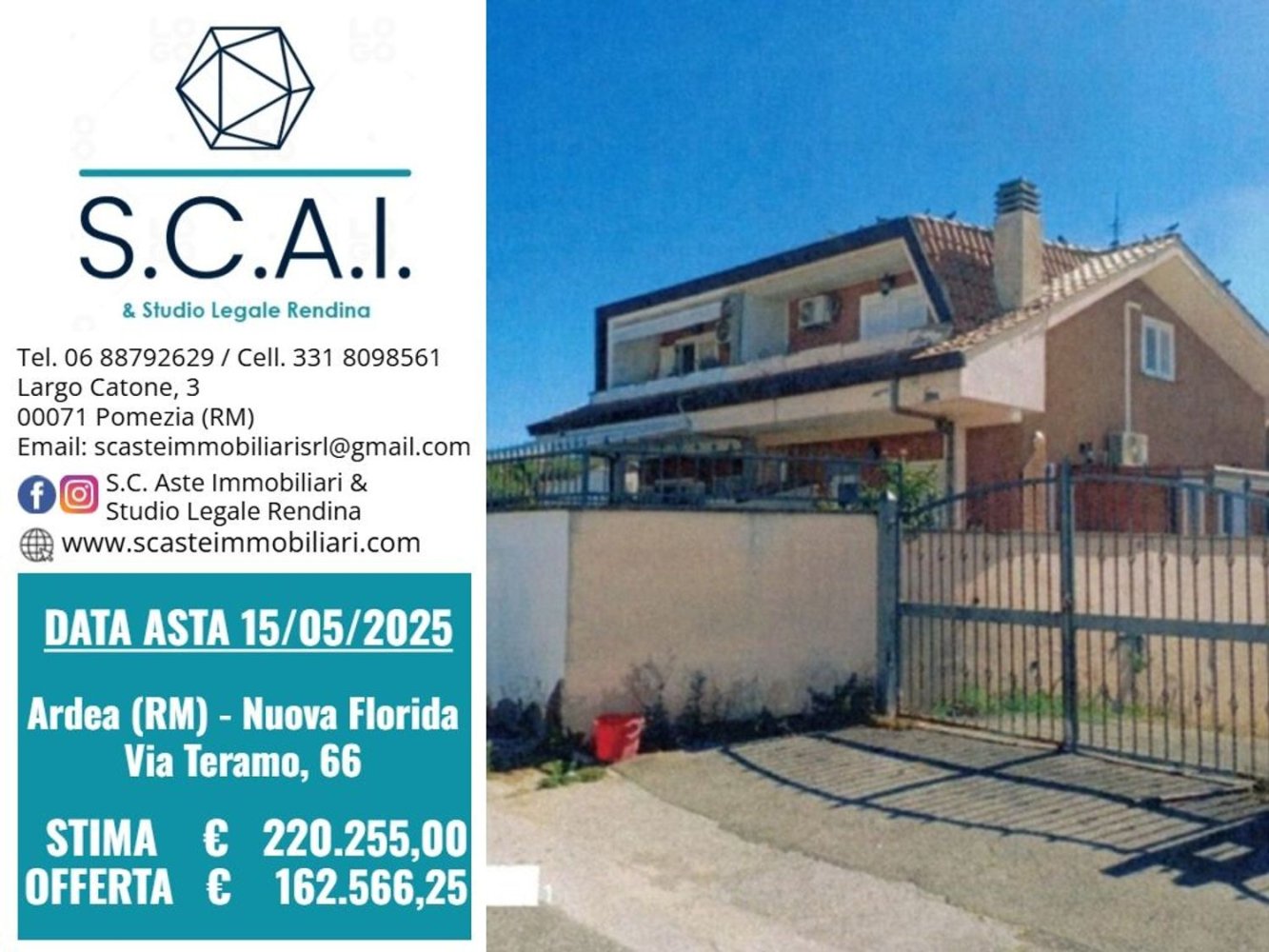 Дом с 3 комнатами в Ардеа, Италия № 100896