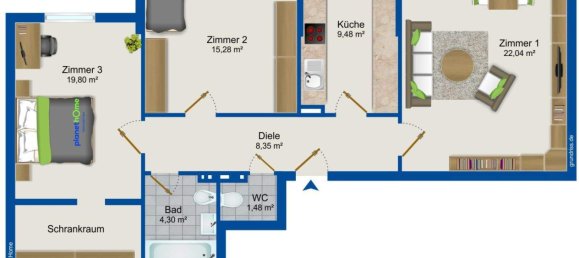 3غرفة شقة في Vienna, Austria رقم 192272 11