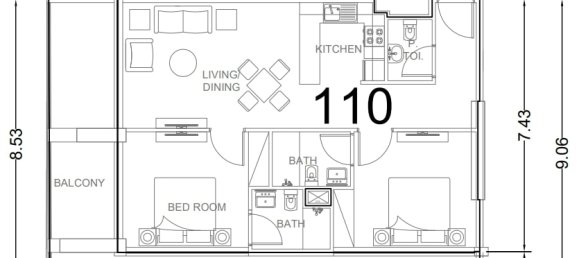 Apartamento T2 em Ark Tower, Dubai Land, UAE N.º 65087 6