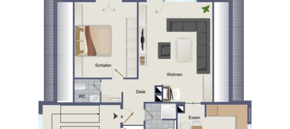 1 غرف نوم شقة في Offenbach, Germany رقم 143772 7