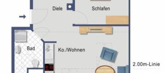 Квартира с 2 комнатами в Ludwigsburg, Германия № 63598 12