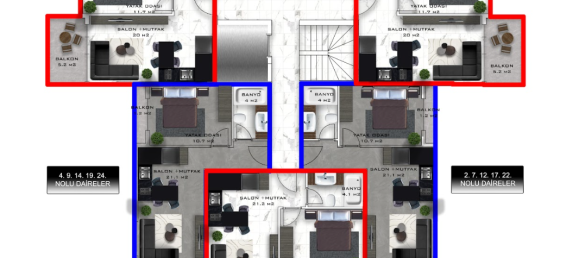 Appartement 1+1 à Mahmutlar, Turkey No. 31248 22