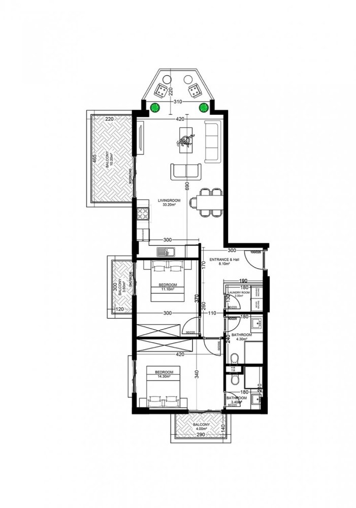 Apartamento 2+1 em Yekta Golden Valley, Oba, Turkey N.º 37784 1