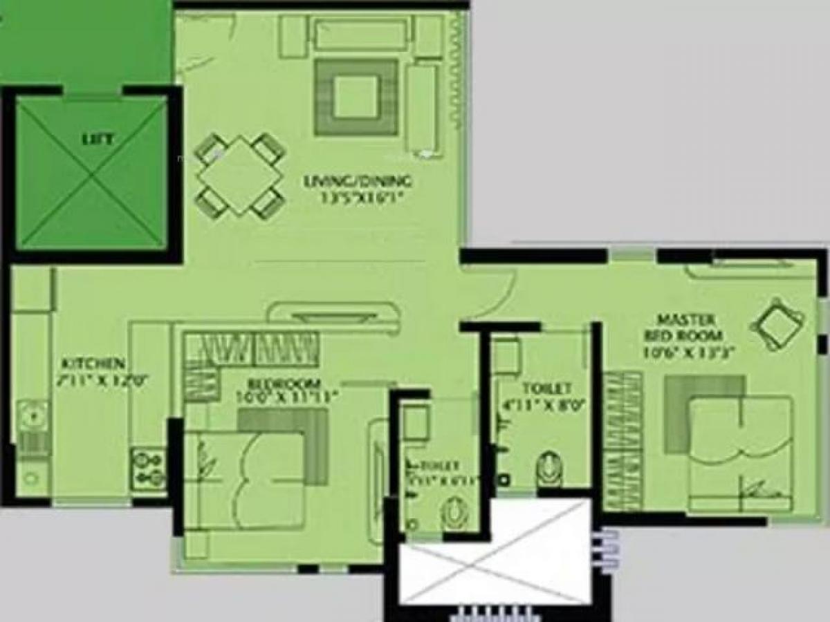 2 غرف نوم منزل في Mumbai, India رقم 27657