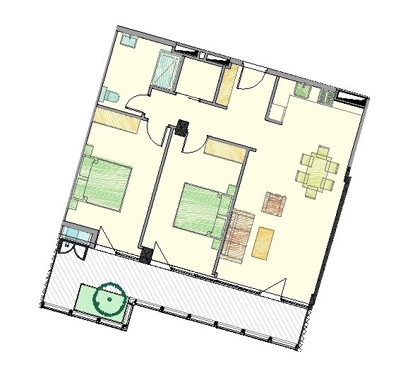 2 غرف نوم شقة في Tbilisi, Georgia رقم 1251