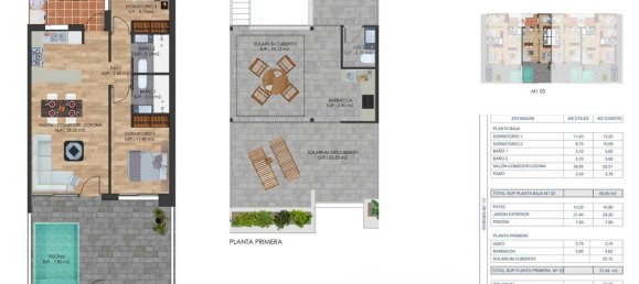 2 غرف نوم تاون هاوس في Torre-Pacheco, Spain رقم 9206 5